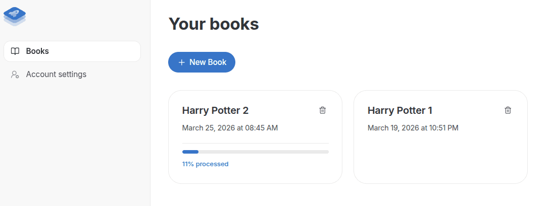 Organize narration projects and book series in one library